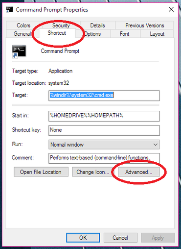 Windows 10 turn off uac for one program